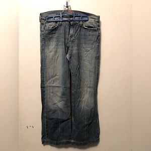 Wide leg 7 for all mankind distressed jeans